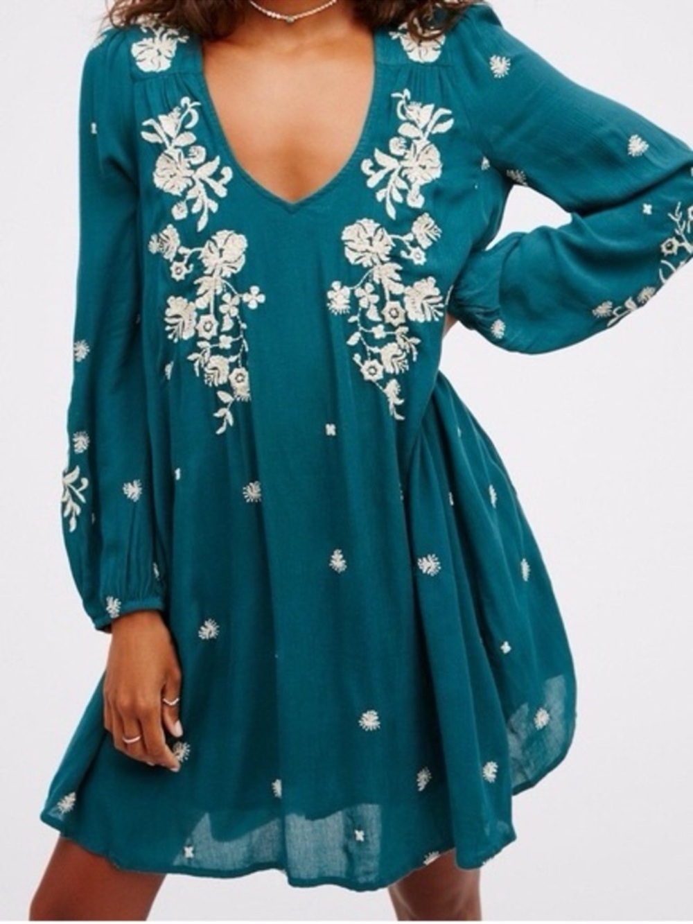 FREE PEOPLE Teal Sweet Tennessee Min Dress